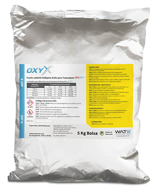 Envase de OXY-X, oxidante de alto potencial redox del sistema RED-OXY